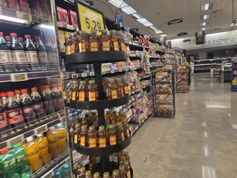 2 May 2026 Long Beach, California - Walking Inside of Grocery Retailer Store Photos