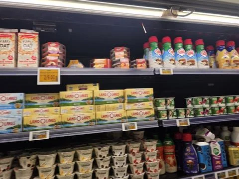 2 May 2026 Long Beach, California - Walking Inside of Grocery Retailer Store Stock Photos