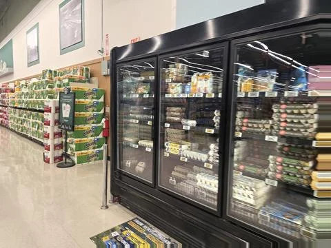 2 May 2026 Long Beach, California - Walking Inside of Grocery Retailer Store Stock Photos