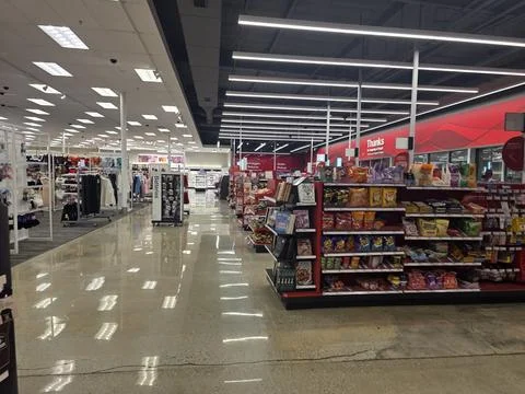 2 May 2026 Long Beach, California - Walking Inside of Grocery Retailer Store Stock Photos