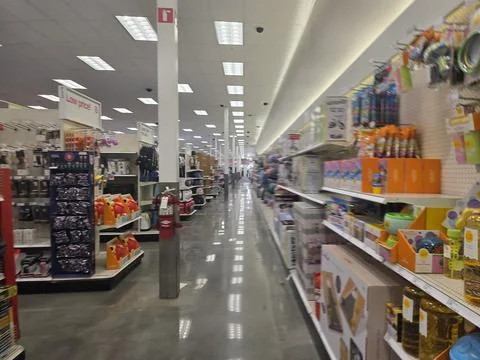 2 May 2026 Long Beach, California - Walking Inside of Target Retailer Store Фото