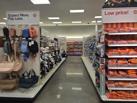 2 May 2026 Long Beach, California - Walking Inside of Target Retailer Store Stock Photos