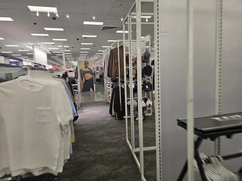 2 May 2026 Long Beach, California - Walking Inside of Target Retailer Store Fotos Stock