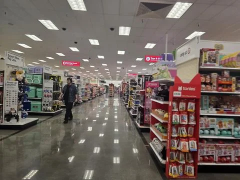 2 May 2026 Long Beach, California - Walking Inside of Target Retailer Store Stock Photos