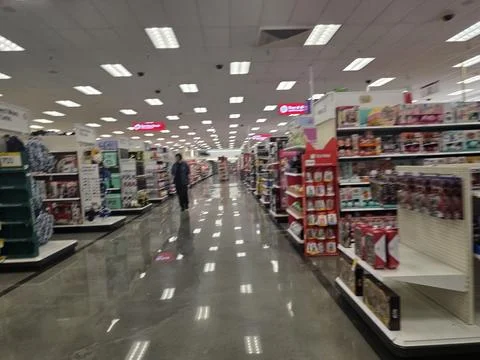 2 May 2026 Long Beach, California - Walking Inside of Target Retailer Store Фото