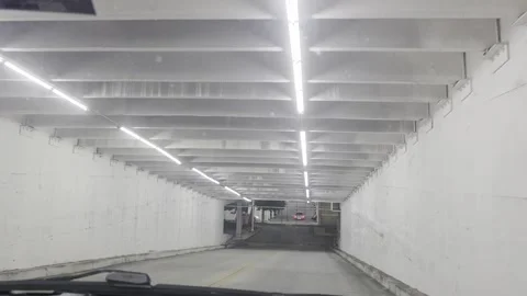 2 May 2026 Los Angeles, California - Driving Casino Parking Garage Building Vídeos de archivo 340473969