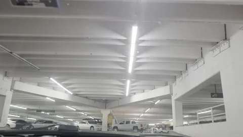 2 May 2026 Los Angeles, California - Driving Casino Parking Garage Building Vídeos de archivo 340474695