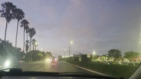 2 May 2026 Los Angeles, California - Driving Interstate Freeway Night Street Stock Footage 340588281