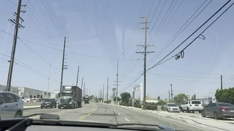 2 May 2026 Los Angeles, California - Driving Interstate Freeway Street Highway Stock Footage 342273261