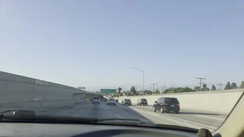 2 May 2026 Los Angeles, California - Driving Interstate Freeway Street Stock Footage 342464286