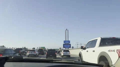 2 May 2026 Los Angeles, California - Driving Interstate Freeway Street Stock Footage 342464452