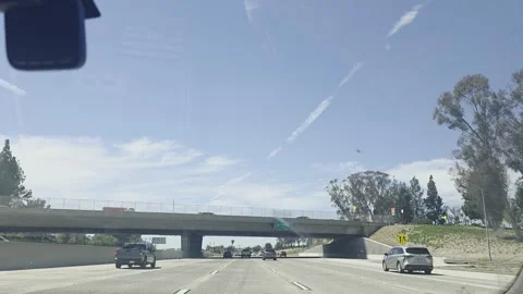 2 May 2026 Los Angeles, California - Driving Interstate Freeway Street Stock Footage 342679344