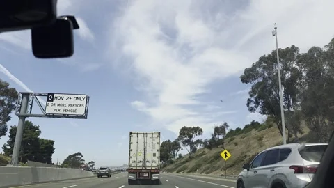 2 May 2026 Los Angeles, California - Driving Interstate Freeway Street Stock Footage 342682489