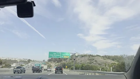 2 May 2026 Los Angeles, California - Driving Interstate Freeway Street Stock Footage 342682545