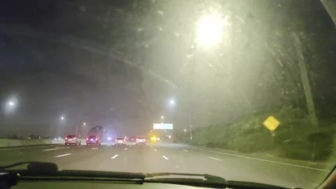 2 May 2026 Los Angeles, California - Driving Interstate Freeway Night Street 库存影片 344816908