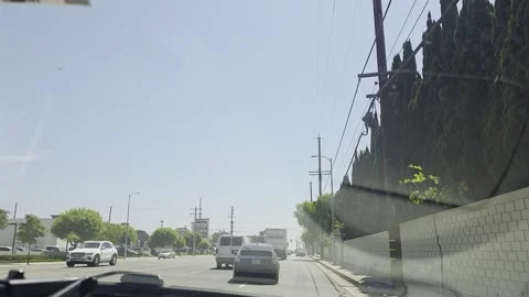 2 May 2026 Los Angeles, California - Driving Interstate Freeway Mountain Street Stockbeeldmateriaal 344912331