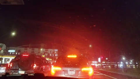 2 May 2026 Los Angeles, California - Driving Interstate Freeway Night Street Stockbeeldmateriaal 344913609