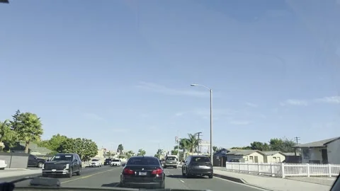 2 May 2026 Los Angeles, California - Driving Interstate Freeway Mountain Stock Footage 345082121
