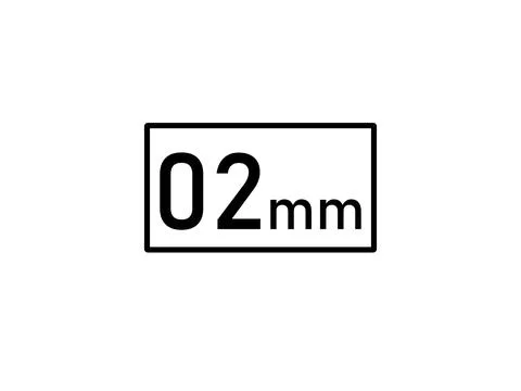 2 millimeters icon vector illustration, 2mm size Illustrazione stock
