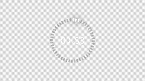 2 minutes circle countdown timer animation with alpha channel, countdown video 動画素材 296522614