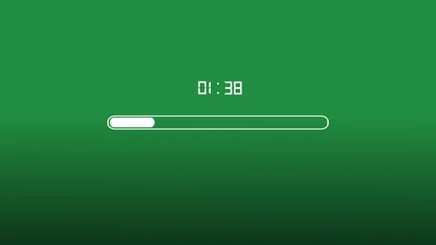 2 minutes progress countdown, two minute timer countdown animation. On a transpa Stock Footage 348022641