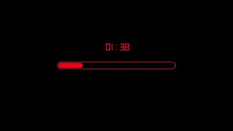 2 minutes progress countdown, two minute timer countdown animation. On a transpa Stock Footage 348022642