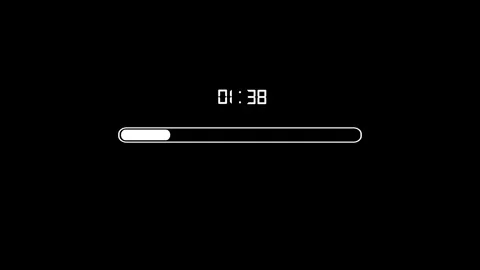 2 minutes progress countdown, two minute timer countdown animation. On a transpa Stock Footage 348022643