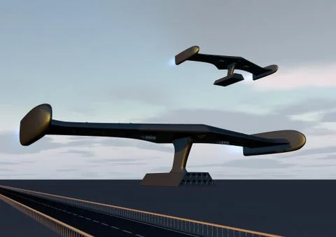 2 missile drone Stock Illustration