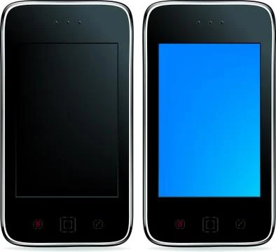 2 mobile phones Stock Illustration