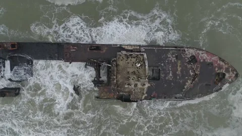 2 Namibia shipwreck Video stock 320731921