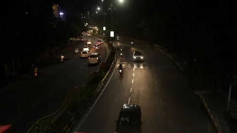 2-night-traffic-India Video stock 92776305