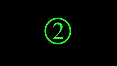 2  number icon animation video Stock Footage 294938626