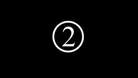 2  number icon animation video Stock Footage 294938628