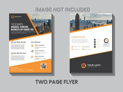 2 page FLyer Illustrazione stock