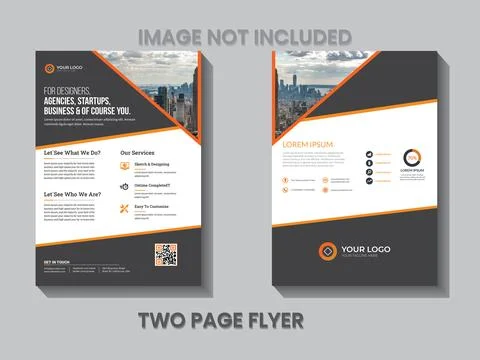2 page flyer Illustrazione stock