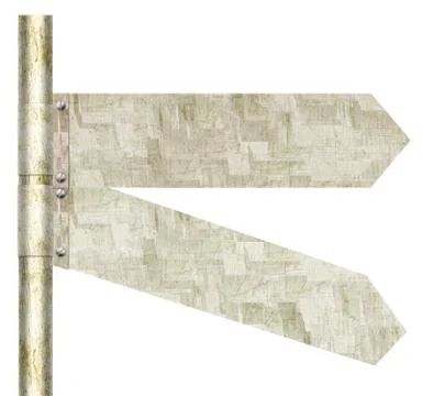 2 Panel Blank Directional road Signs Stock Illustration