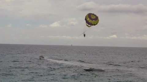 2. Parasailing Stock Footage 8678070
