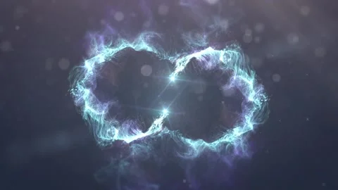 2 Particles Flying and Exploding Abstract Background  Reveal Stock Footage 229499115