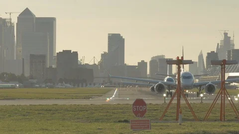 2 passenger planes Stock Footage 95958385