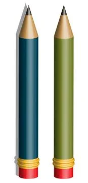 2 pencils Stock Illustration