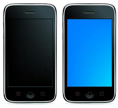 2 phones Stock Illustration