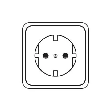 2-Pin Electrical Socket Stock Illustration