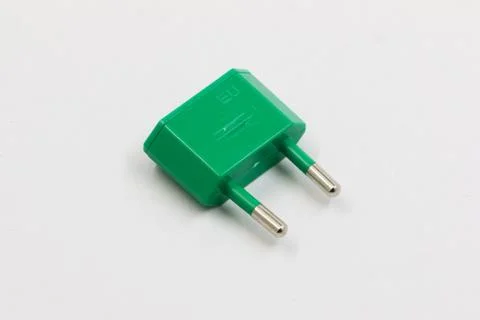 2 pin EU to US plug type converter 스톡 사진