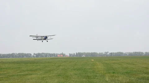 AN 2 plane taking off. Stock Footage 48268281