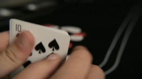 2 Poker Hands - Royal flush &amp; 4 of a kind Stock Footage 11089255