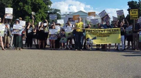 #2 protest rally for immigrant children at the White House in Washington, DC Stock Footage 40314419