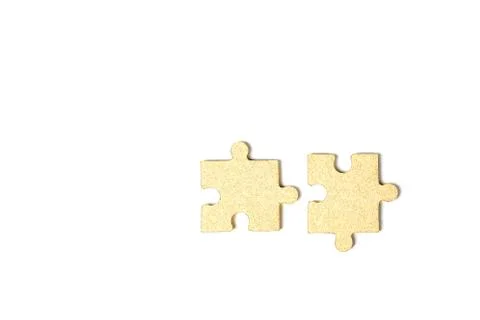 2 puzzles on a white background Stock Photos