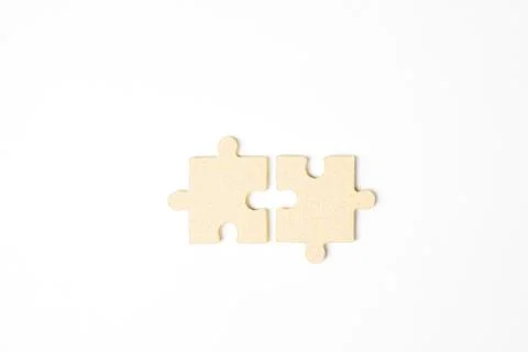 2 puzzles on a white background Stock Photos