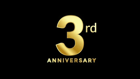 2 rd Anniversary Text Alpha Channel Stock Footage 135478650