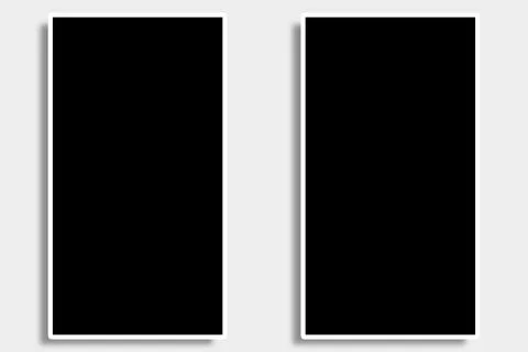 2 Rectangle Photo Frames Vertical Stock Illustration